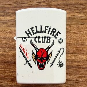 Custom made Hellfire Club White Lighter
